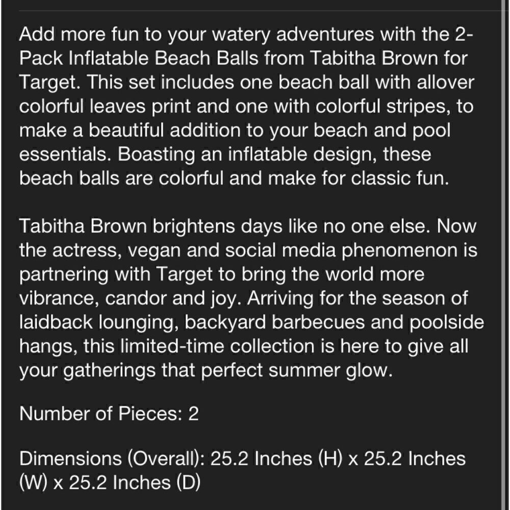 Tabitha Brown Beach Ball Set - Picture 5 of 6
